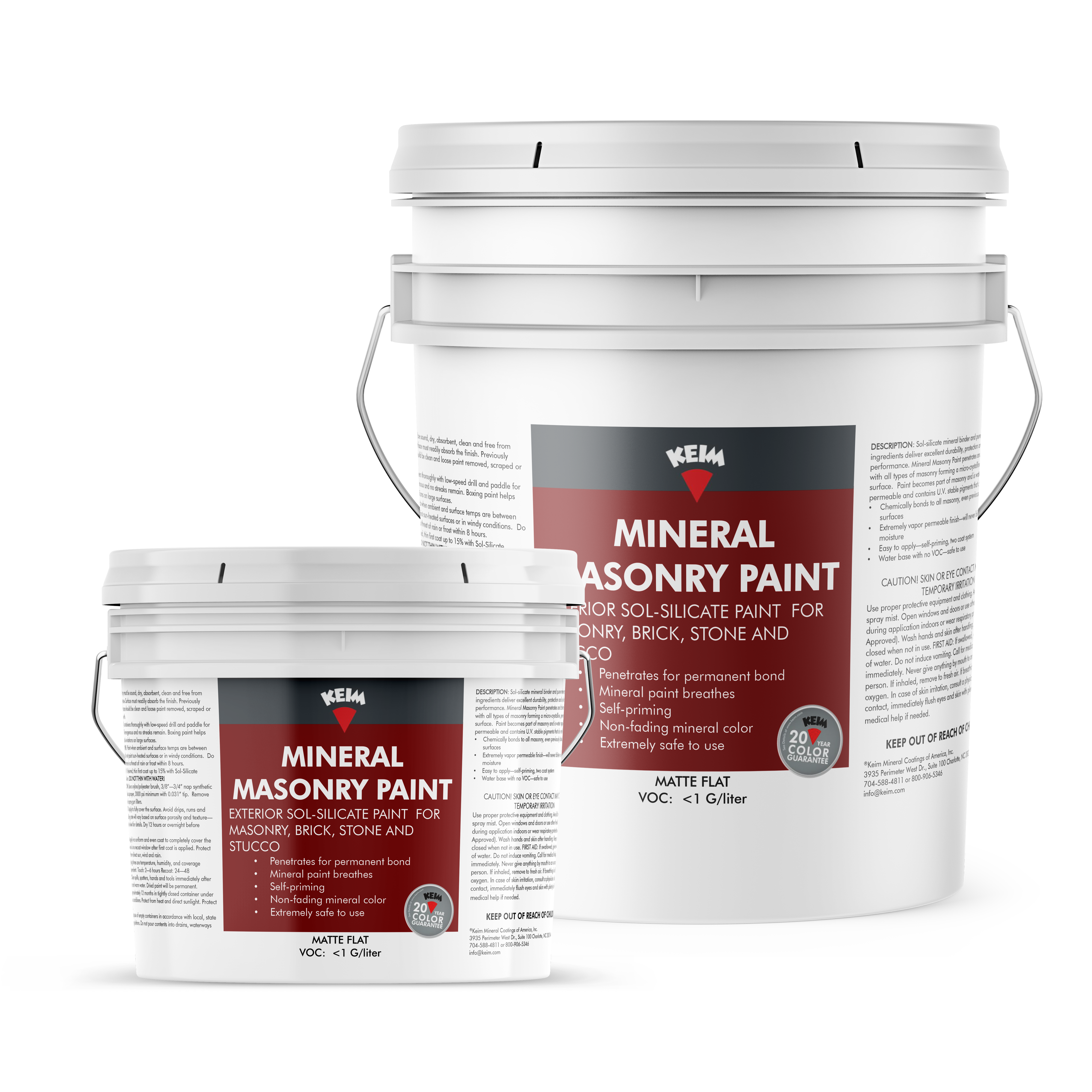 Paint bucket - Mineral Masonry Paint 1+5 GAL no BG